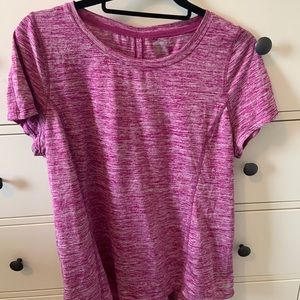 Heathered pink workout top